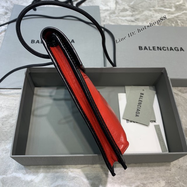 Balenciaga專櫃爆款小挎包 巴黎世家褶皺皮手機包 fyj1485